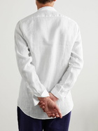 Frescobol Carioca - Jorge Grandad-Collar Linen Shirt - White