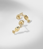 Yvonne Léon Sous L'eau 9kt gold earrings with diamonds and sapphires
