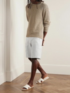 Etro - Straight-Leg Linen Bermuda Shorts - Gray