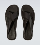 Saint Laurent Carlyle leather sandals