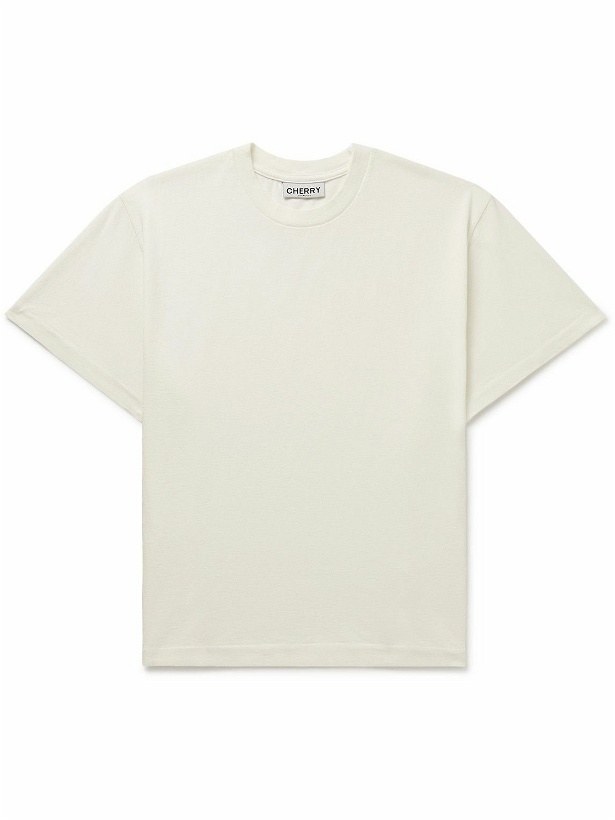 Photo: CHERRY LA - Cotton-Jersey T-Shirt - Neutrals