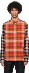Rick Owens Orange Check Shirt