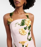 Leo Lin Ava floral-appliqué corset gown