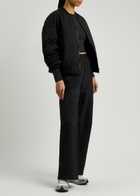 Represent Subway Logo-embroidered Nylon Bomber Jacket Black