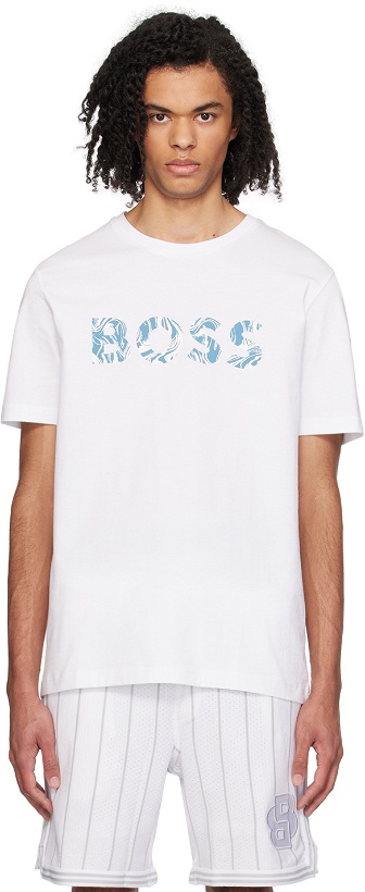 Photo: BOSS White Printed T-Shirt