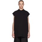 Rick Owens Black Mock Neck T-Shirt