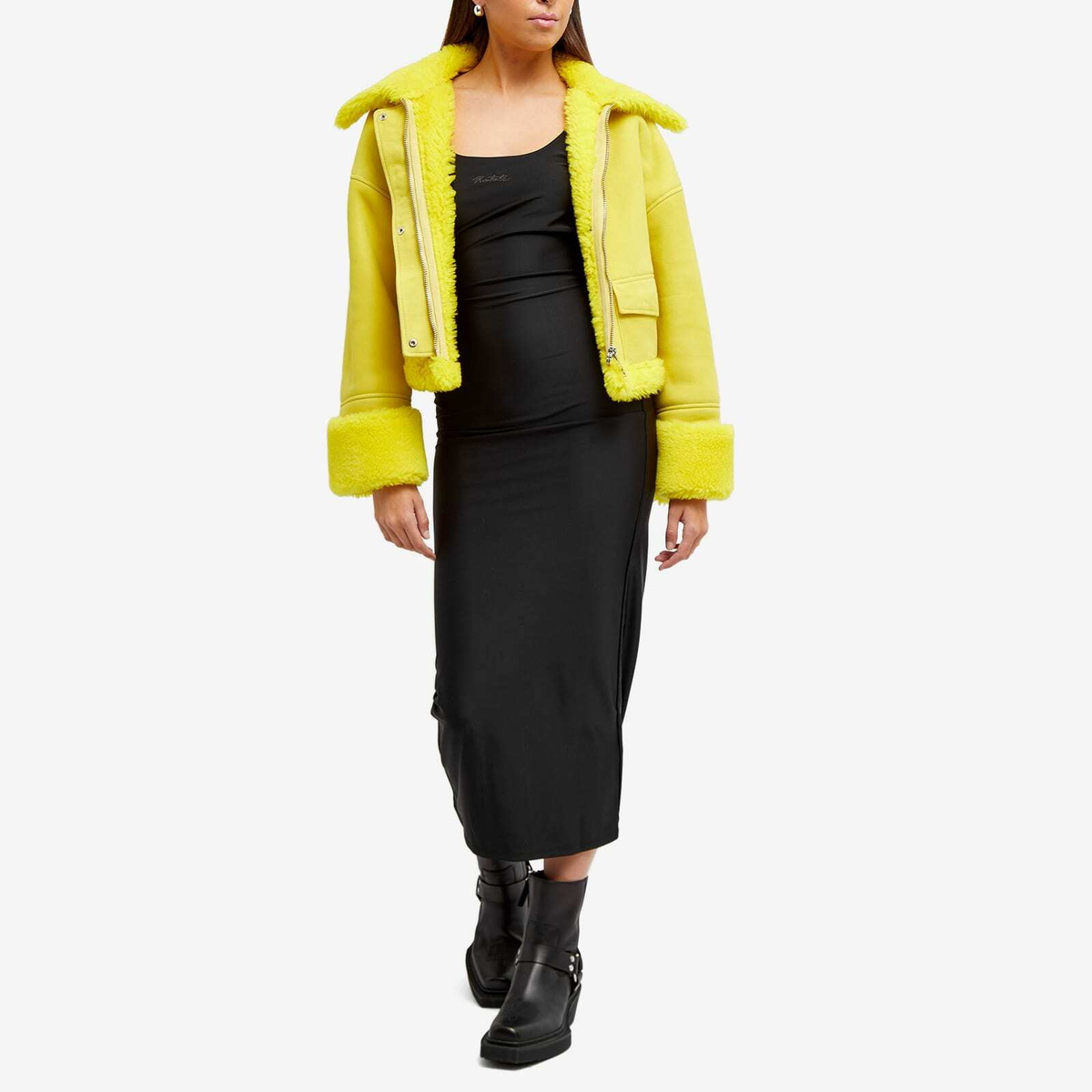Rotate Women's Firm Midi Dress in Black