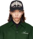 AMIRI Black Star Leather Trucker Cap