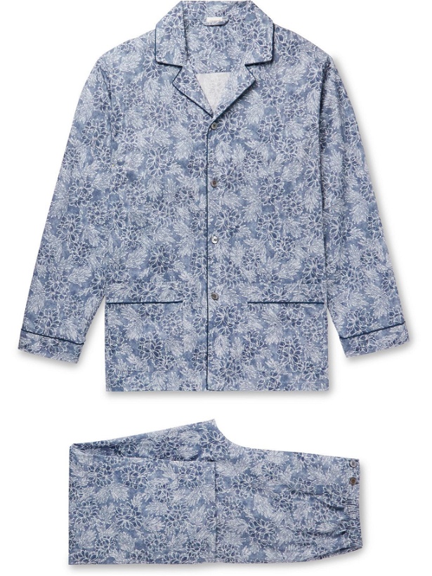 Photo: Zimmerli - Floral-Print Cotton Pyjama Set - Blue