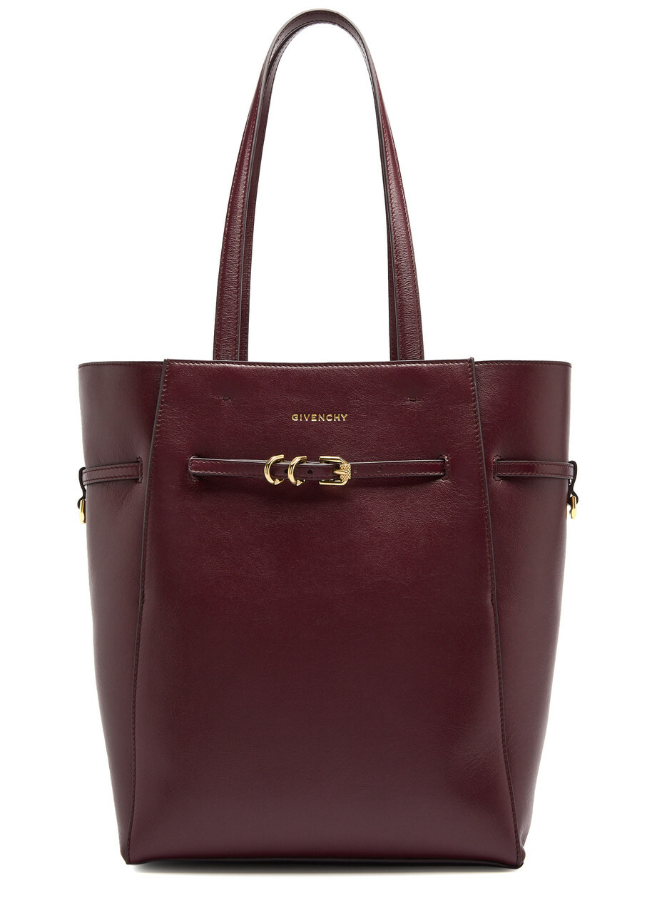 Givenchy Voyou Small Leather Tote - Burgundy - One Size
