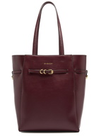 Givenchy Voyou Small Leather Tote - Burgundy - One Size