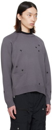 UNDERCOVER Gray Embroidered Sweater