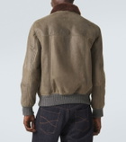 Brunello Cucinelli Shearling-lined leather blouson jacket