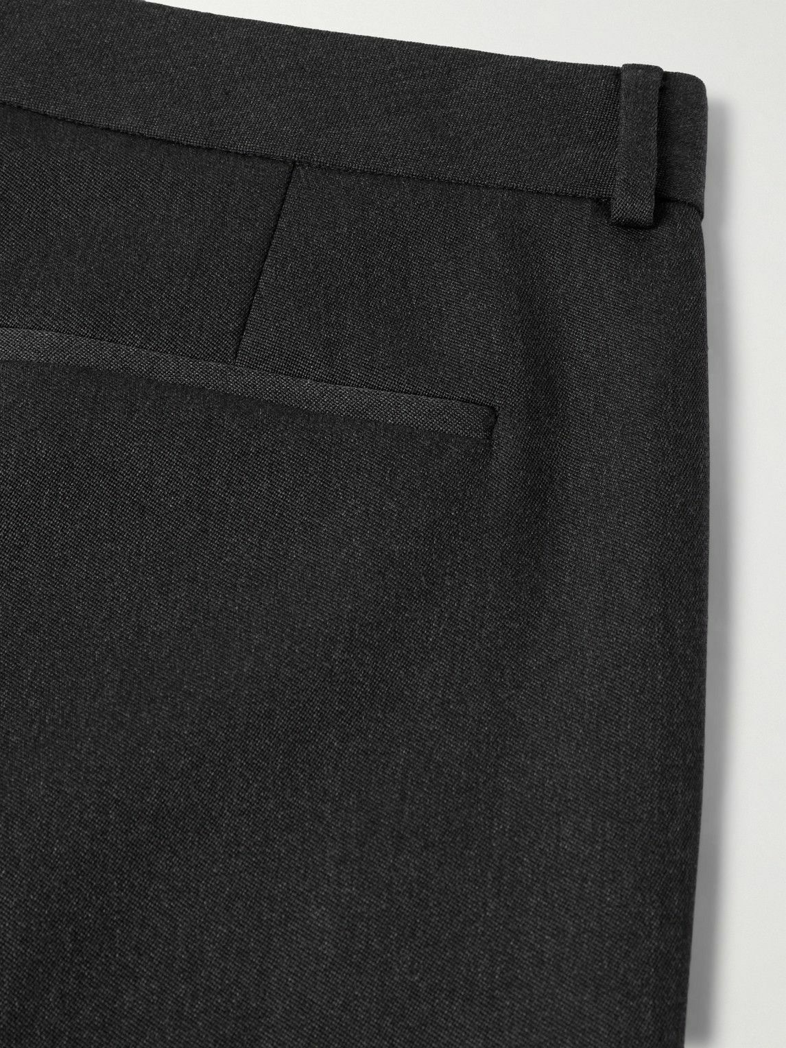 Valentino Garavani - Straight-Leg Grain de Poudre Virgin Wool Trousers - Gray