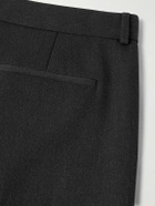 Valentino Garavani - Straight-Leg Grain de Poudre Virgin Wool Trousers - Gray
