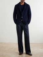 Altea - Knitted Virgin Wool Blazer - Blue