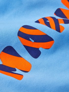 Marni - Logo-Print Cotton-Jersey Hoodie - Blue
