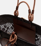 Stella McCartney Logo Large raffia basket bag