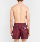 Rubinacci - Mid-Length Printed Swim Shorts - Men - Red