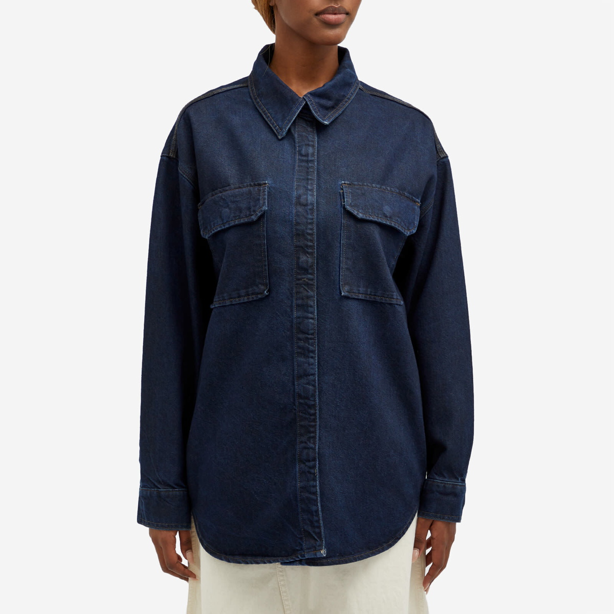 Good American Women's Oversized Shirt in Indigo