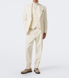 Brunello Cucinelli Double-breasted wool and cotton vest