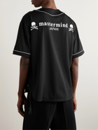 Mastermind World - Logo-Print Satin Shirt - Black