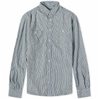 Gitman Vintage Men's Railroad Stripe Denim Work Shirt in Blue/White