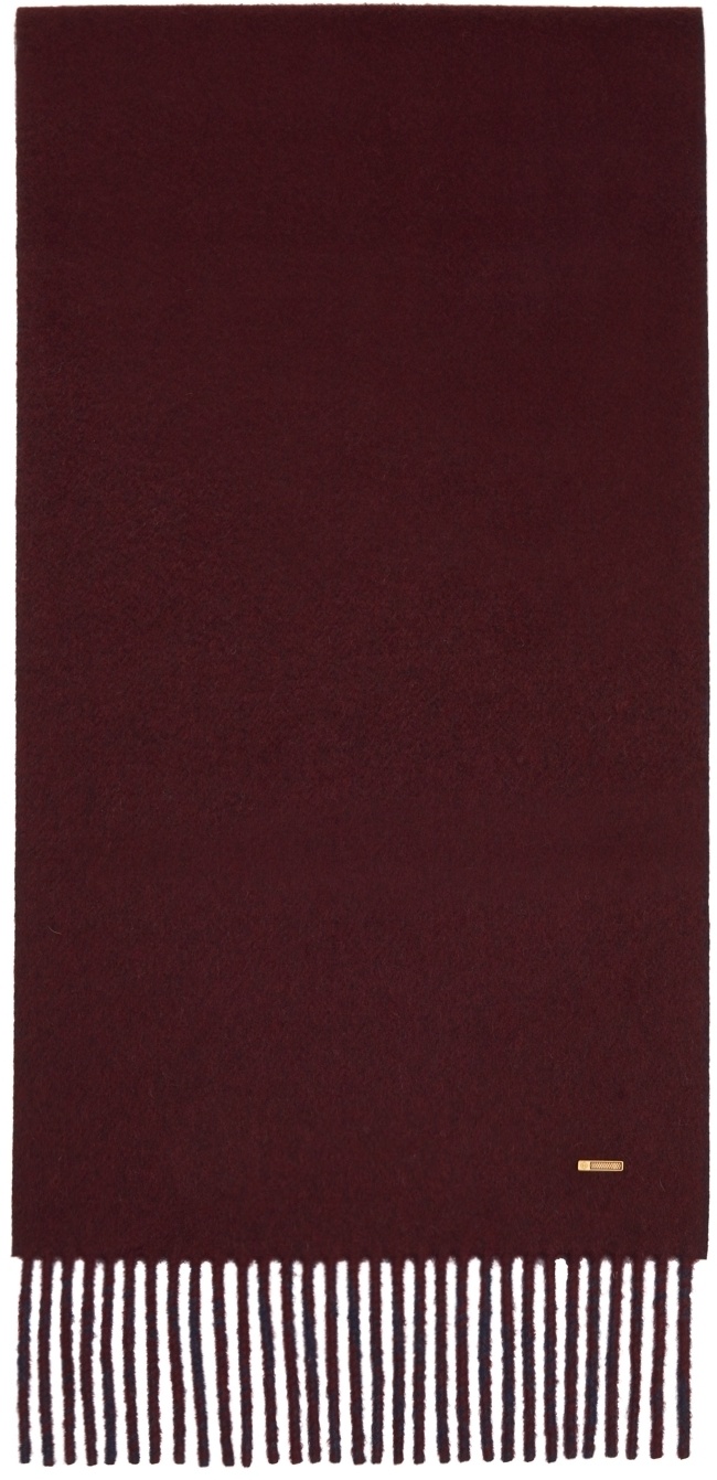 Photo: Dunhill Burgundy & Navy Cashmere Scarf