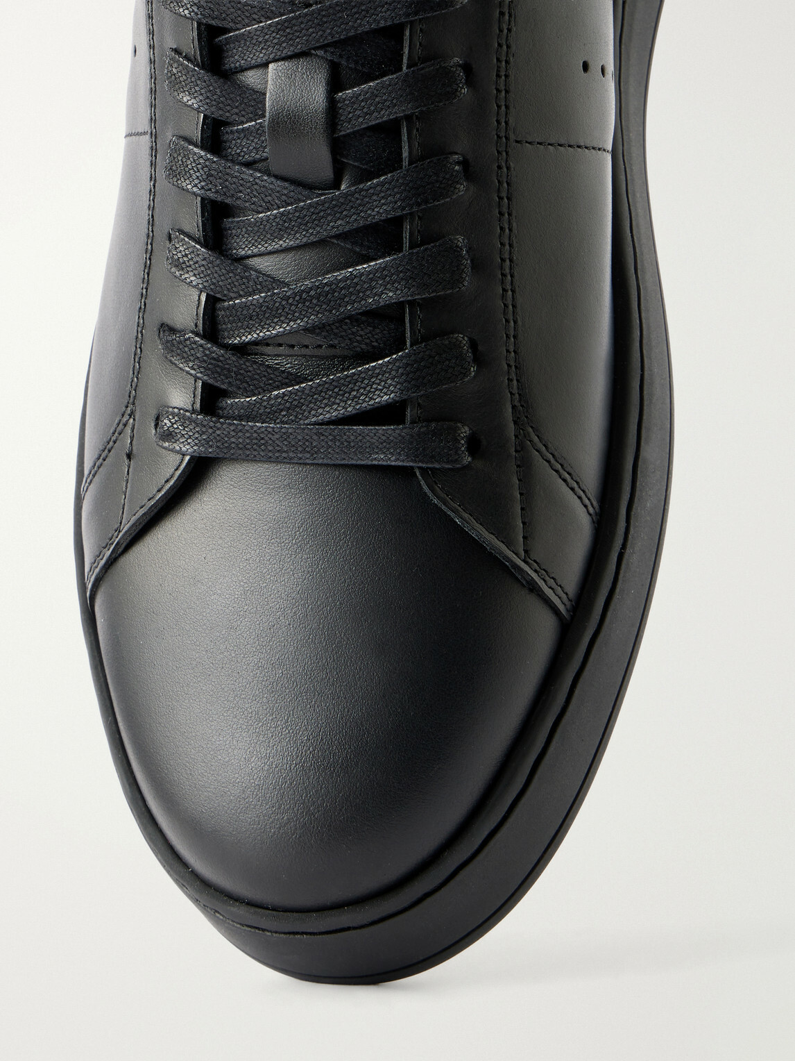 J.M. Weston - On Time Leather Sneakers - Black