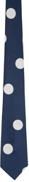 Paul Smith Navy & White Polka Dot Tie