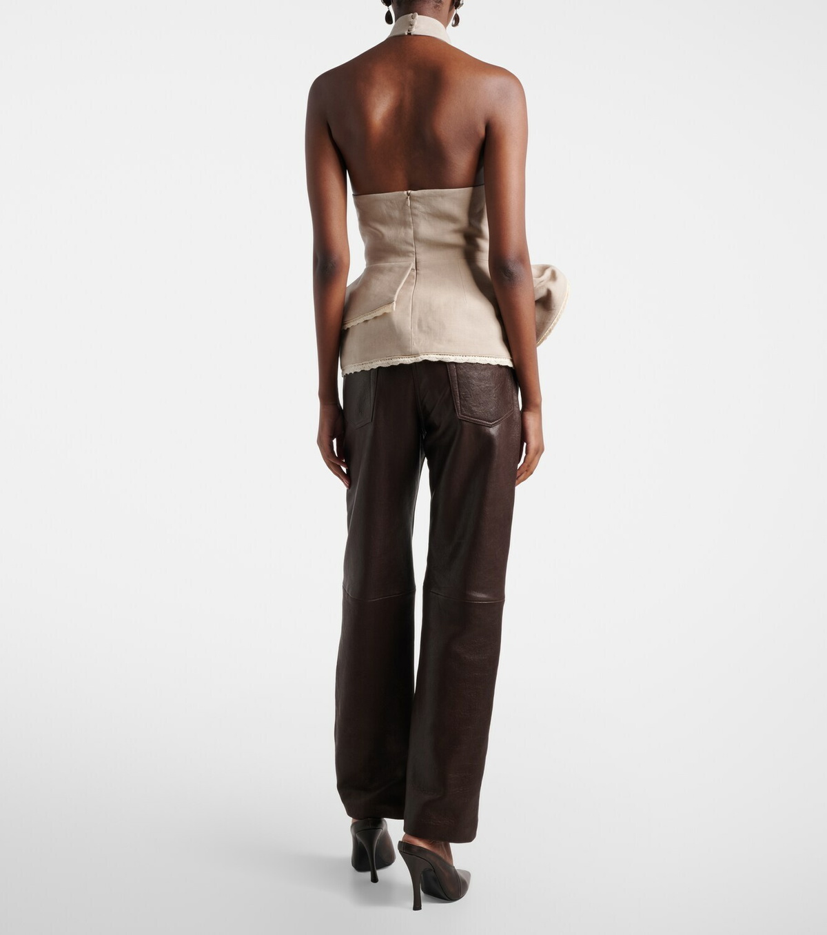 Magda Butrym Leather straight pants