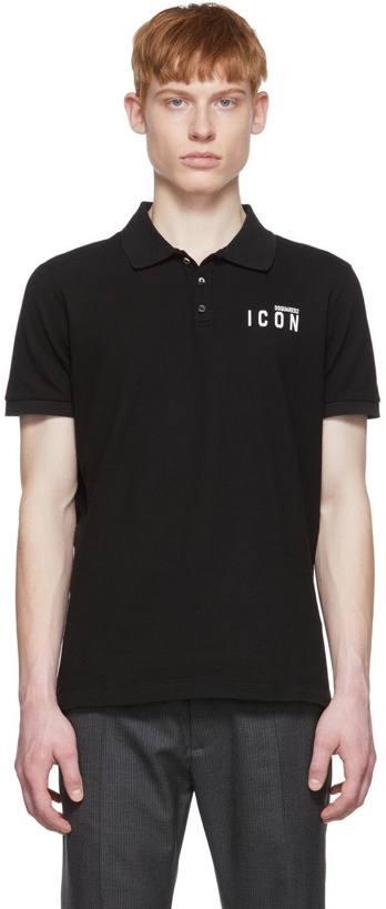 Photo: Dsquared2 Black Cotton Polo