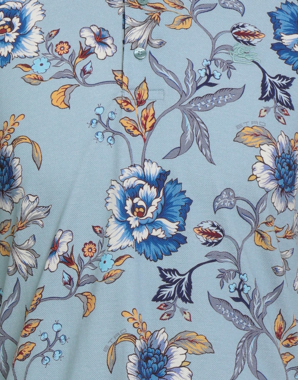 Etro Mens Polo shirt Light in Blue