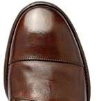 Officine Creative - Princeton Burnished-Leather Monk-Strap Shoes - Men - Dark brown