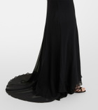 Sportmax Pinne silk-trimmed maxi dress