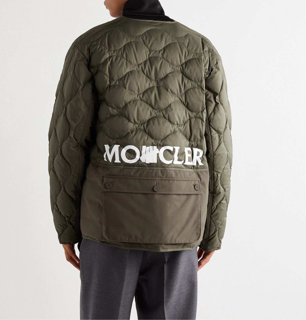 Moncler Genius - Undefeated 2 Moncler 1952 Logo-Print Cotton-Trimmed  Quilted Ripstop Down Jacket - Green