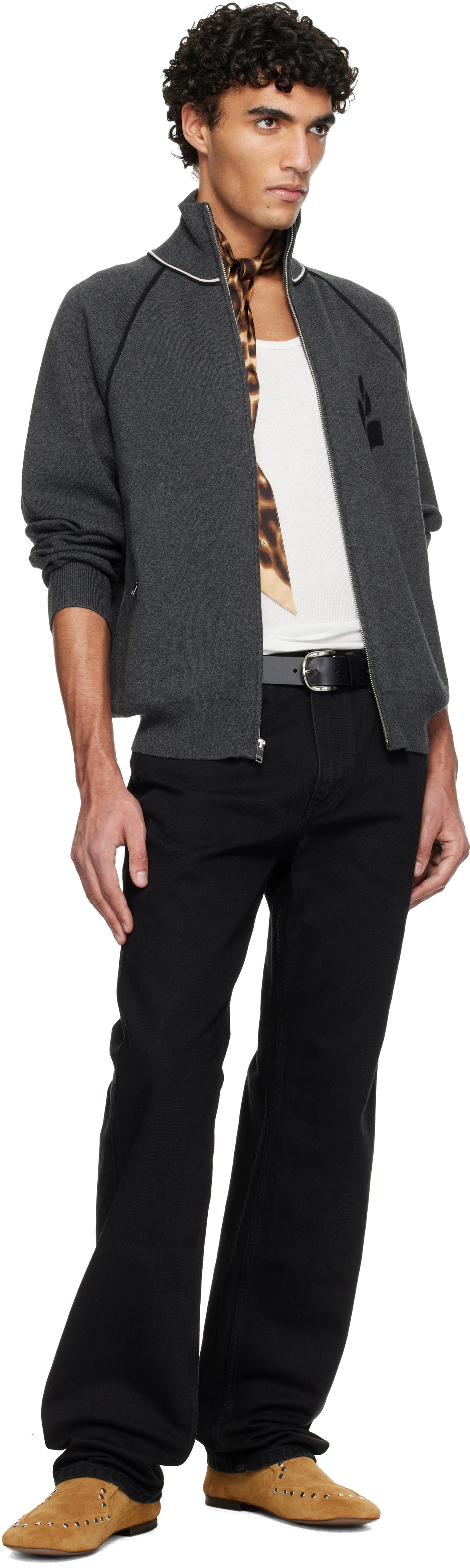 Isabel Marant Gray Sergio Cardigan Jacket