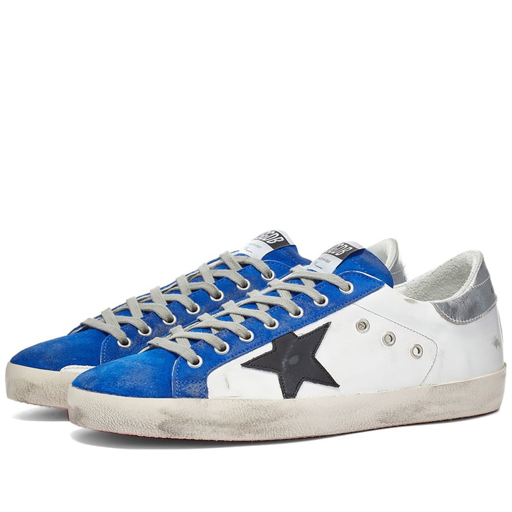 Photo: Golden Goose Superstar Suede Toe Leather Laminated Heel Sneaker