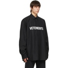 VETEMENTS Black Front Logo Shirt