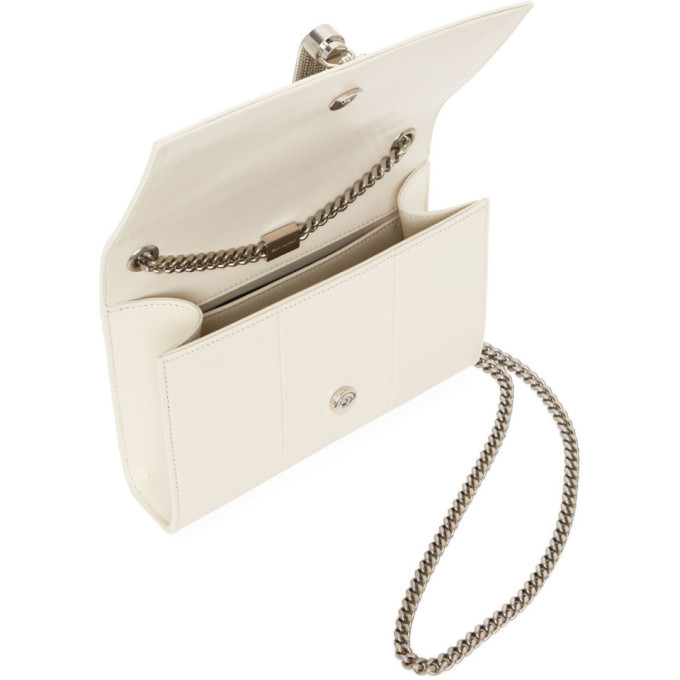 Saint Laurent Kate Tassel in Chain Bag White in Calfskin Leather - US