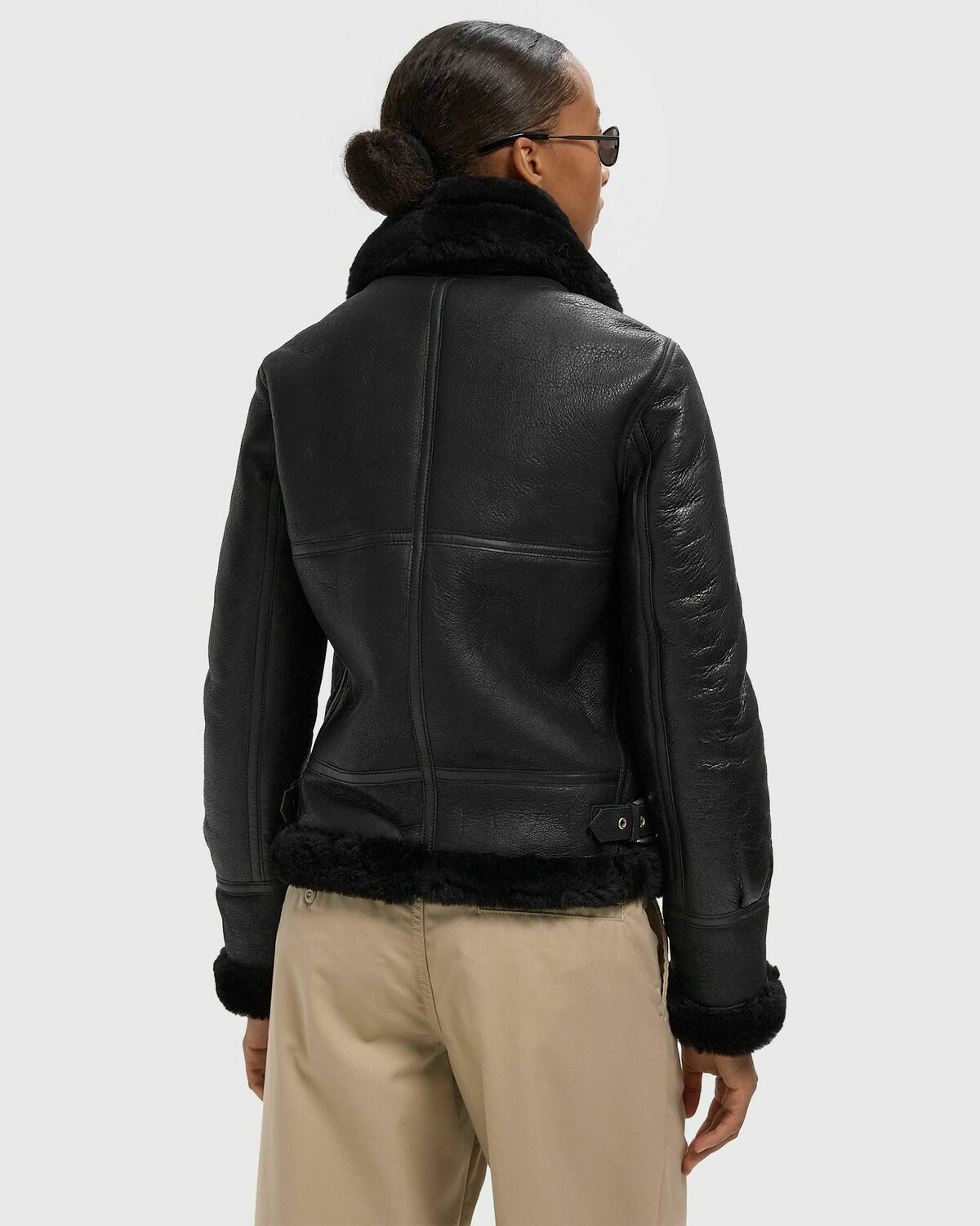Schott NYC LCW1257 JACKET Black Womens Bomber Jacket
