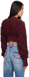 Molly Goddard Burgundy Monica Cardigan