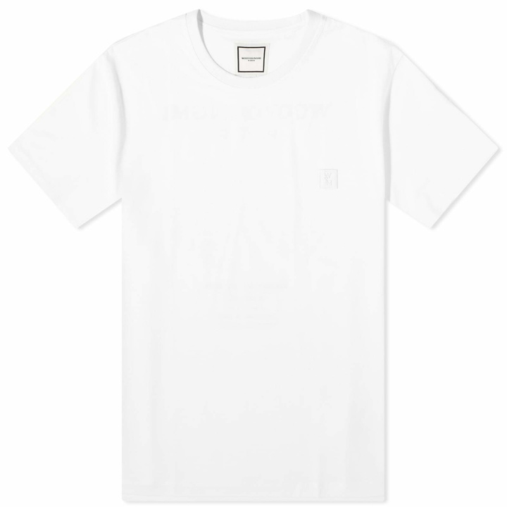 Photo: Wooyoungmi Men's Back Flower Logo T-Shirt in White