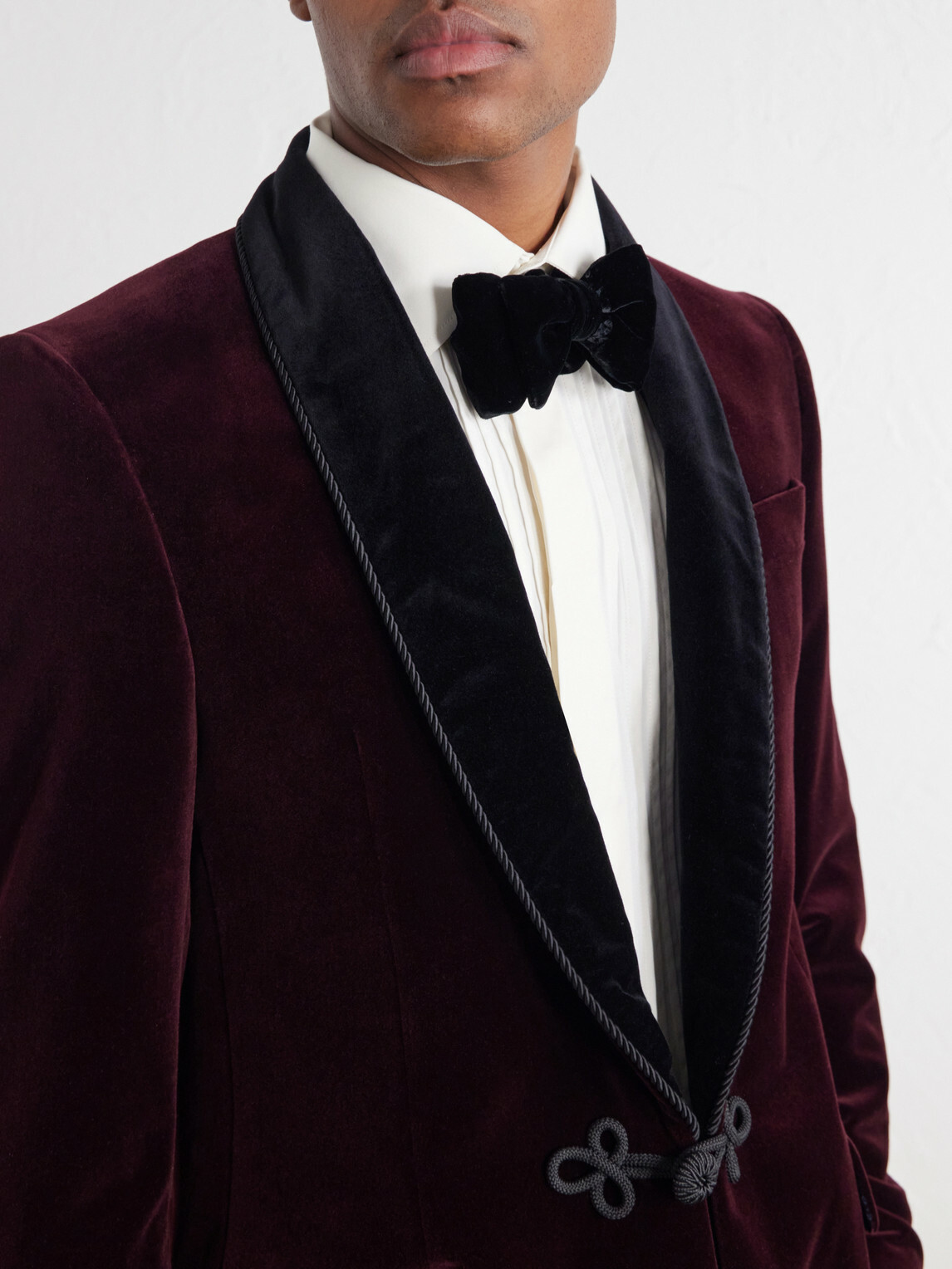Favourbrook - Cotton-Velvet Tuxedo Jacket - Burgundy