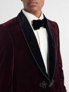 Favourbrook - Cotton-Velvet Tuxedo Jacket - Burgundy