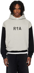 RTA Gray & Black Oversized Hoodie