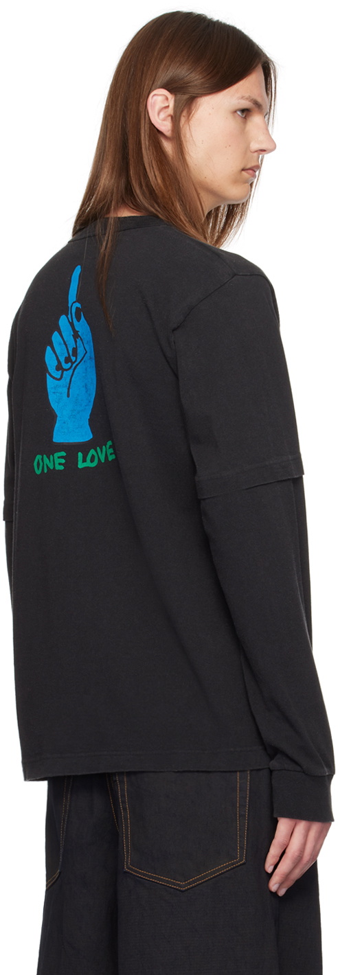 sacai Black Gonz Edition 'One Love' Long Sleeve T-Shirt Sacai sacai Black Gonz Edition 'One Love' Long Sleeve T-Shirt Sacai