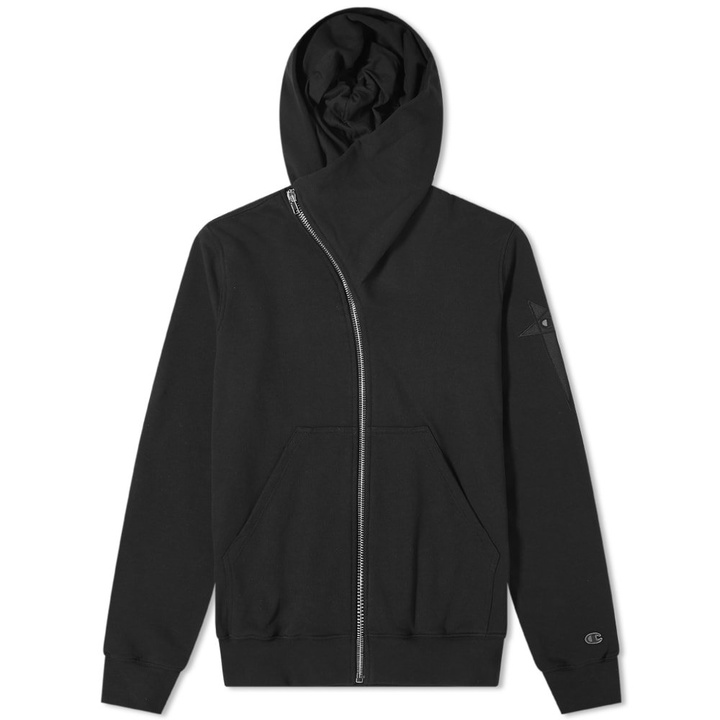 Photo: Rick Owens x Champion Reverse Weave Pentagram Sleeve Mountain Hoody