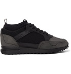 Dunhill - Radial Runner Neoprene and Leather-Trimmed Suede and Mesh Sneakers - Black