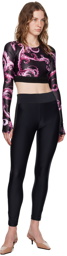 Versace Jeans Couture Black & Pink Chromo Couture Long Sleeve T-Shirt